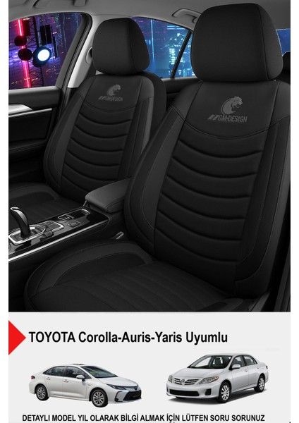 Panther Serisi Keten Kumaş Oto Koltuk Kılıfı (Toyota Corolla-Auris-Yaris Uyumlu)