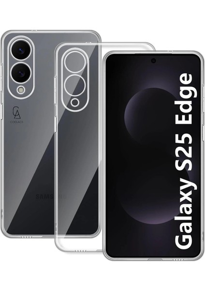 Samsung Galaxy S25 Edge ile Uyumlu Kılıf Esnek Premium Telefon Kılıfı ve Temperli Cam Ekran Koruyucu fiyatları
