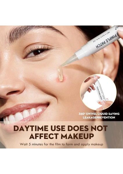 Pimple Patch,akne BANDI(9MM&12MM)+4,5 ml Likit Pimple PEN,%100 Hidrokolloid,%2 Salisilik Asit fiyatları