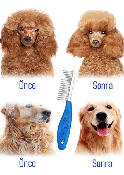 Kedi Köpek Tüy Açma Tarağı Kıtık Topak Açıcı Tarak Tüy Bakım Bit Pire Fırçası Demir Dişli Fırça