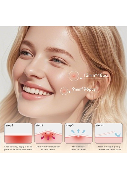 Pimple Patch,akne BANDI(9MM&12MM)+4,5 ml Likit Pimple PEN,%100 Hidrokolloid,%2 Salisilik Asit fırsatları