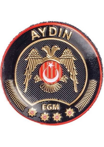 Aydın Çevik Kuvvet Polis Arması 3D Plastik Tpu, Yeni Tip, Cırtlı, Standart Ölçü,