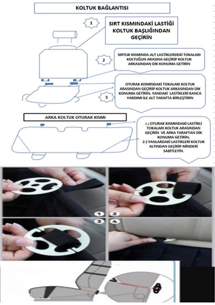Lacasa Automotive Ortopedik,ergonomik,cepli,kaymaz Suni Deri(Vinil) Oto Kılıf-Minder (7parça Set) modelleri