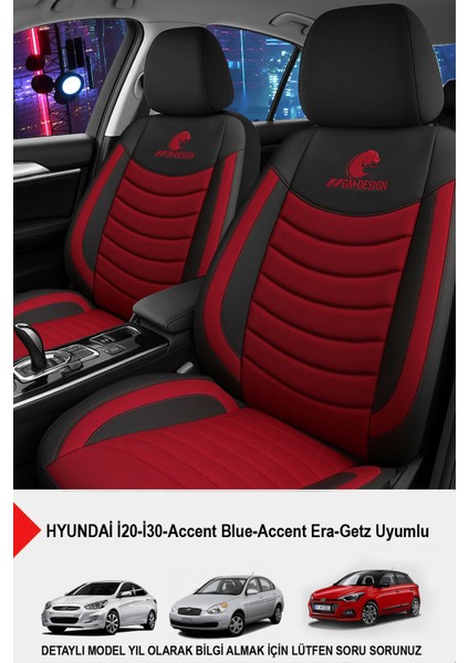 Panther Serisi Keten Kumaş Oto Koltuk Kılıfı (Hyundai I20-I30-Accent-Blue-Era-Getz Uyumlu)