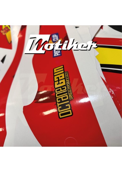 CFMOTO 250SR McQueen Kırmızı Sarı Sticker Parçalı Motosiklet Kaplama Etiket Modeli