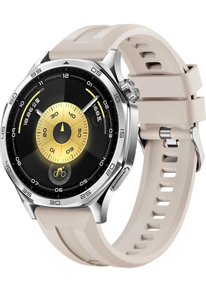 Huawei Watch Gt 6 Gt 6 Pro 46MM Uyumlu Lansman Kordon Metal Tokalı Silikon 22MM Kayış