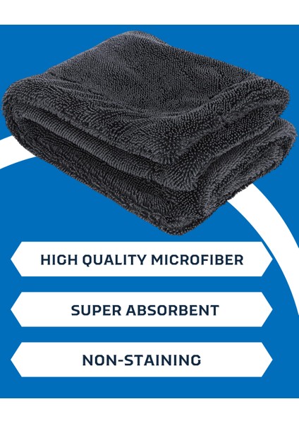 Atlantic 1600 Gsm Mikrofiber Araç Kurulama - Silme Bezi Lacivert 2 Adet 45X45 fiyatları