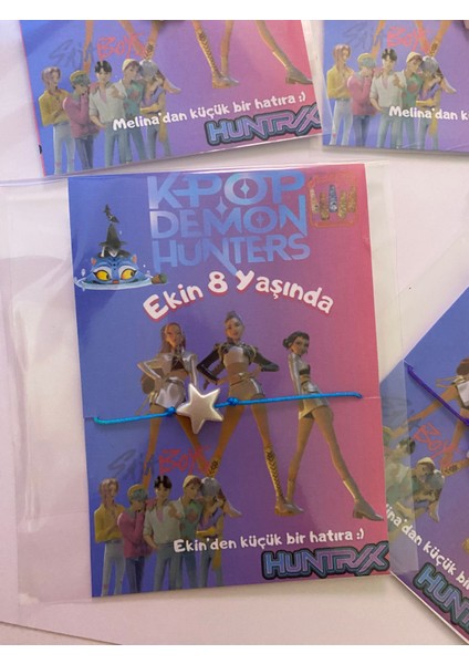 K-Pop Demon Hunters Temalı Özel Doğum Günü Hediyelik Bileklik 10 Adet– Çocuk Parti Misafir Hediyesi fiyatları