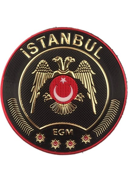 Istanbul Çevik Kuvvet Polis Arması 3D Plastik Tpu, Yeni Tip, Cırtlı, Standart Ölçü,