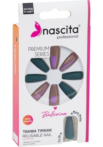 Nascita 24'lü Ballerina Renkli Takma Tırnak - 156