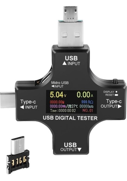 PM-26611 USB Tester Voltmetre Ampermetre Akım Göstergesi Multimetre Test Cihazı Otg Destekli fırsatları