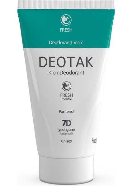 Deotak Mentol Ferahlığı 7 Güne Kadar Etkili Krem Deodorant 35 ml fiyatları