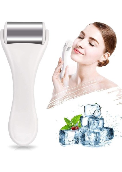 Aputue Buz Rulosu, Yüz ve Göz Için Paslanmaz Çelik Yüz Masaj Rulosu, Soğuk Yüz Rulosu Cilt Bakımı, Göz Altı Torbaları, Kızarıklık, Baş Ağrısı, Şişlik, Migren ve Ağrı Giderme Için (Beyaz)