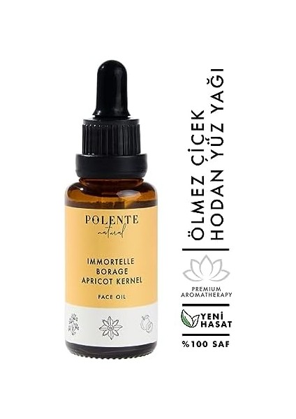 Polente Natural - Ölmez Çiçek & Hodan Kırışıklık Karşıtı Yüz Yağı (30 Ml)