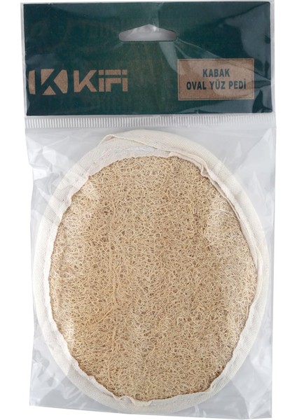 Kifi Doğal Kabak Oval Yüz Pedi - Çift Taraflı