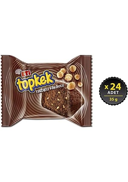 Eti Topkek Fındıklı Kakaolu Kek 35 G x 24 Adet fiyatları