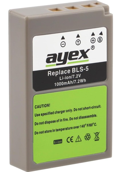 Ayex Bls-5 Pil, Om-D EM10 Mark Iv Pen E-P5 E-Pl9 Pen-F ile Uyumlu, Ps-Bls5 Yerine Geçer