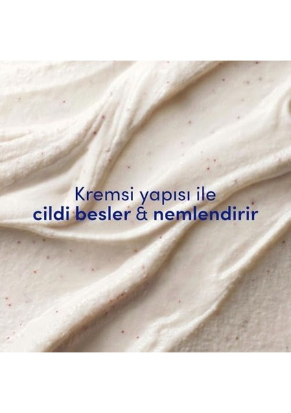 Dove Vücut Peelingi Macadamia Fındığı ve Pirinç Sütü 225 ml Beyaz