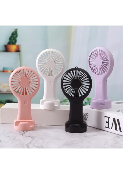 DD5002 Telefon Standlı 3 Kademeli Mini Vantilatör Portatif Soğutucu Fan El Fanı (Beyaz) fiyatları