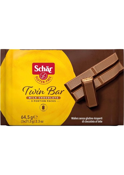 Schar Twin Bar Glutensiz Çiftli Çikolata Bar 64,5 gr modelleri