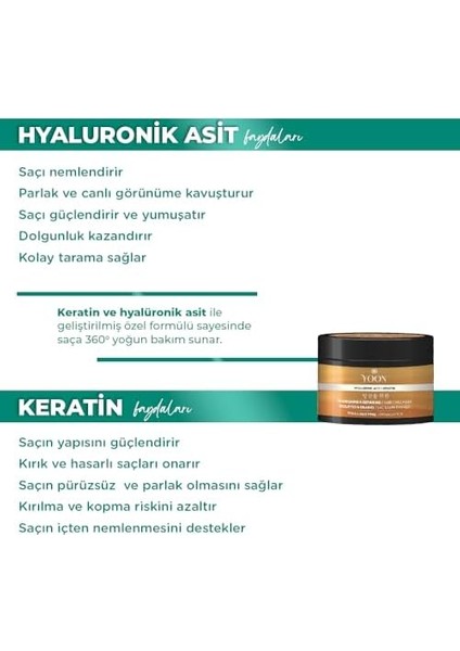 Yoon 3'lü Vegan Tuzsuz Şampuan 250ML, Saç Kremi 200ML, Saç Maskesi 250ML, Nemlendirici, Besleyici ve Onarıcı Saç Bakım Seti modelleri