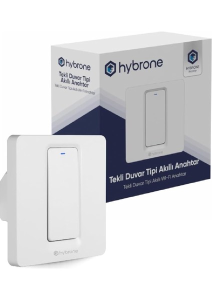 Duvar Tipi Tekli Akıllı Anahtar, Aşırı Yük Koruma, Zamanlayıcı, Ayarlanabilir LED Gösterge, Uygulama ile Uzaktan Kontrol