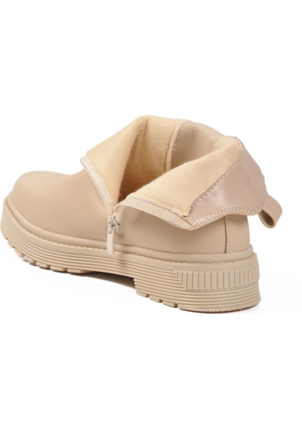 Bej Içi Polarlı Fermuarlı Kadın Bot 24071 Z fırsatları