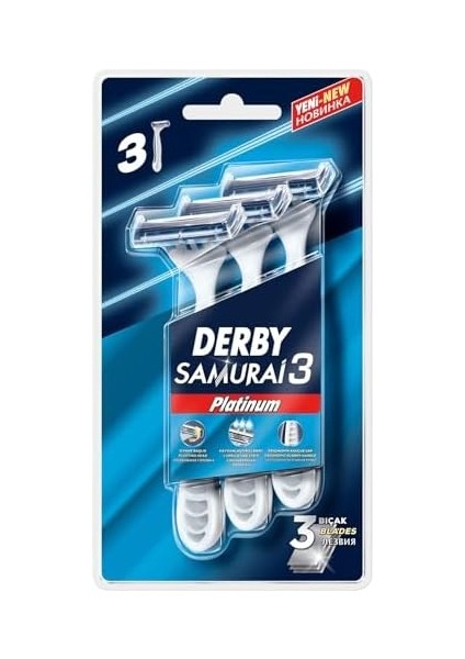 Derby Samurai 3 Platinum 3'lü Blister fiyatları