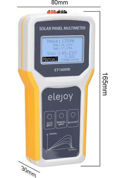 PM-26939 1600 Watt Fotovoltaik Mppt Solar Panel Voltaj Multimetre 12-60V