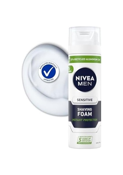 Nıvea Men Erkek Hassas Tıraş Köpüğü 200 Ml, Hassas Ciltlere Özel Hızlı Koruma, Yanma Karşıtı, Alkolsüz Formül modelleri