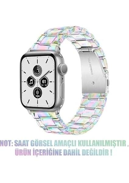 Series 10 46MM Kordon Stainless Transparent Clear (Series 10 46MM ile Uyumlu Kordon, Akıllı Saat Kayışı) modelleri