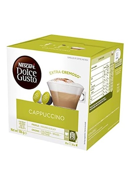 Nescafe Dolce Gusto Cappuccino 16 Kapsül 186.4 gr modelleri