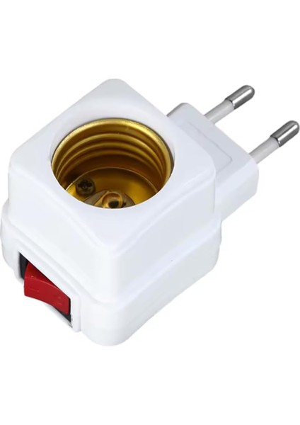 Fişli Açma Kapama Anahtarlı Prize Takılan E27 Ampul Duy, Gece Lambası