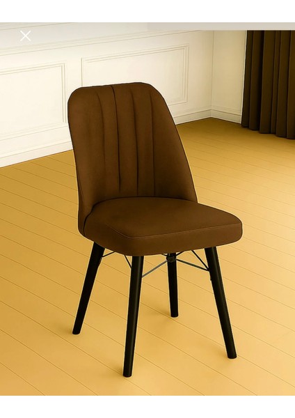 Karegold Mutfak Sandalyesi 2 Adet (Siyah Metal Ayaklı)