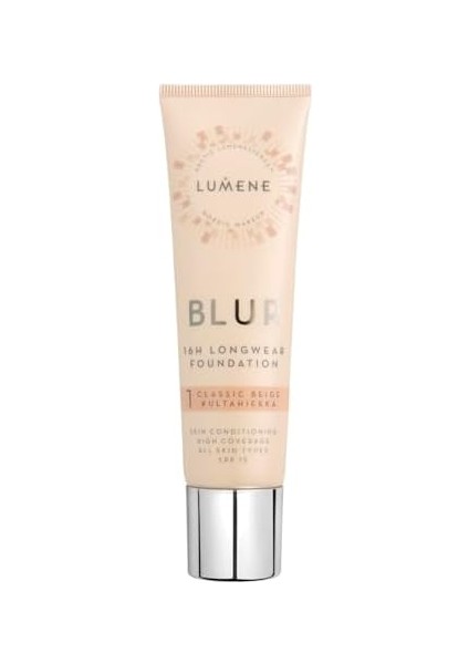 Lumene Blur 16H Longwear Foundation SPF15 16 Saat Kalıcı Fondöten SPF15 Classic Beige