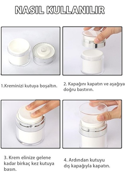 2 Adet Şeffaf Krem Kutusu Doldurulabilir Pompalı Boş Krem Vücut Yağı Saklama Kutusu Cilt Bakım Seti indirimleri
