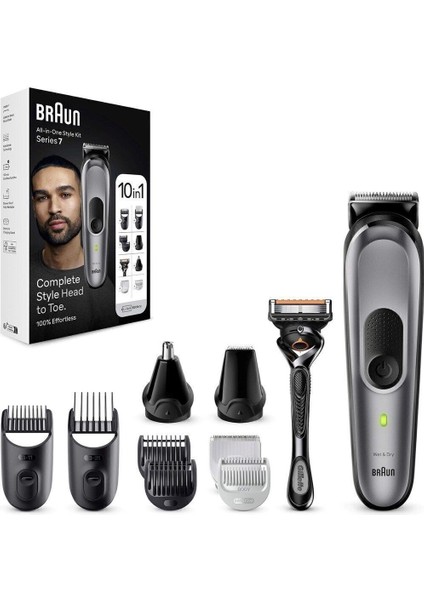 Braun MGK7420 Series 7 Hepsi Bir Arada Şekillendirme Seti ve 10’u 1 Arada Erkek Bakım Kiti