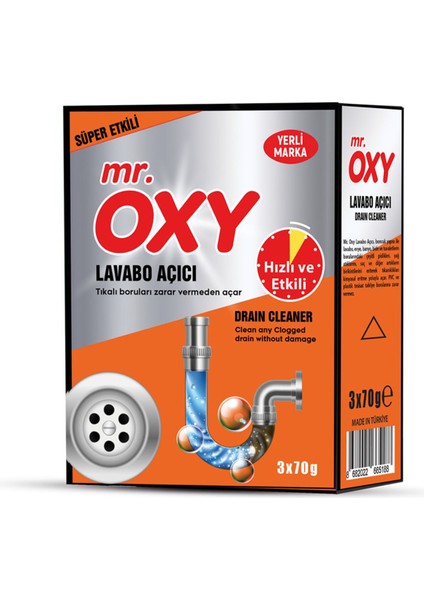 Lavabo Açıcı 3 x 70 G