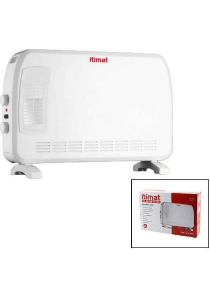 Itimat CH-2020B Büyük Boy Konvektör Isıtıcı - Soba Elektrikli Turbo Isıtma 3-Kademe Isı Ayarlanabilir TERMOSTAT=750-1250-2000W (5256)