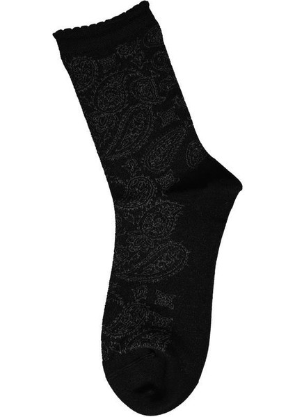 Kadın Premium Dikişsiz Bambu Şal Desenli Çorap Siyah fiyatları