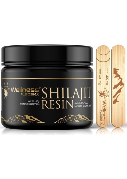 Wellness Labs Himalayan Shilajit For Men Resin With Fulvic Acid And Trace Minerals Immune Support 120 Servis