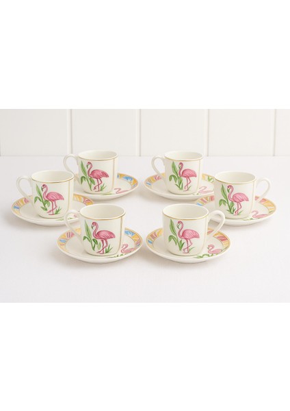 6 Lı Kahve Fıncan Takımı -70 ml Modern Beyaz Porselen-Düz fiyatları