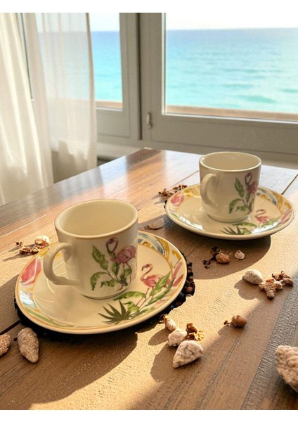 6 Lı Kahve Fıncan Takımı -70 ml Modern Beyaz Porselen-Düz modelleri