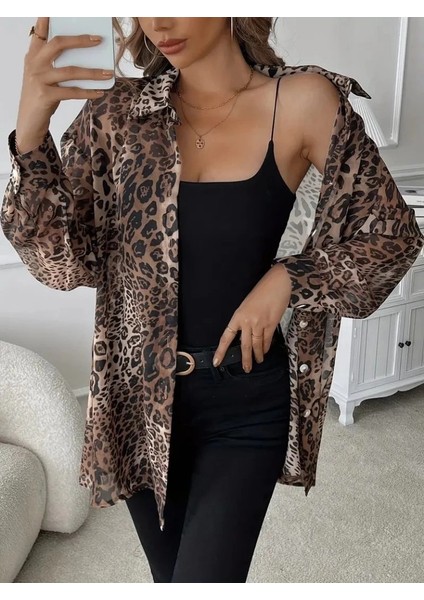 Mdb Kadın Uzun Kollu Yakalı Önden Düğmeli Şifon Gömlek fırsatları