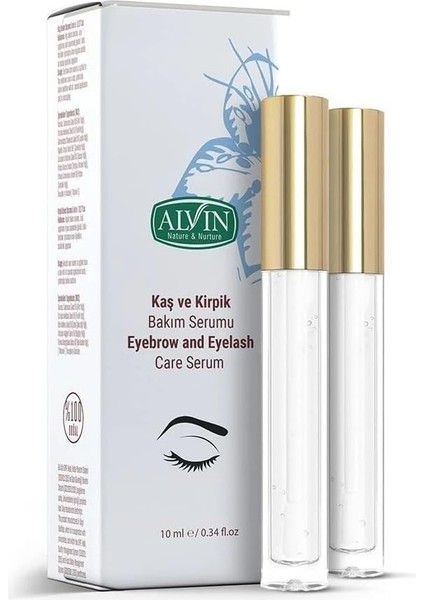 Alvin Kaş ve Kirpik Bakım Serumu, 7 Özel Yağ ve E Vitamini, 10 ml
