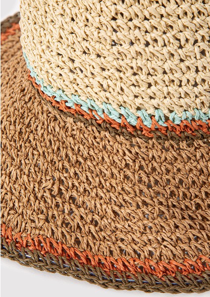 Bej Hasır Bucket Şapka 1910085-70202