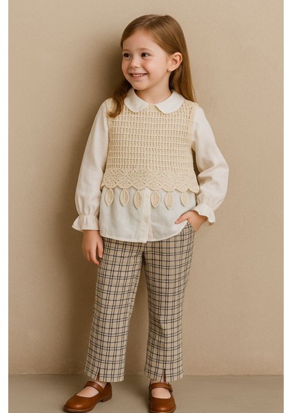 Yaprak Süzeneli Pantolon Gömlek Takım