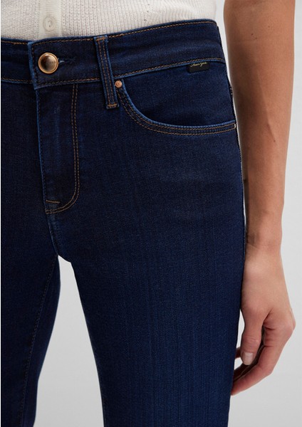 Mona Gold Klasik İndigo Mavisi Jean Pantolon 1049733699