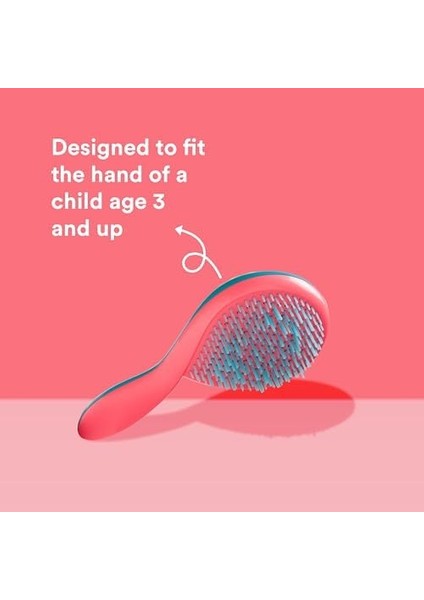 Michel Mercier Kız Için Dolaşan Fırça - Çocuk Saç Fırçası Acısız ve Rahatlatıcı Küçük Fırça Kızlar Için Kıvırcık Saç, Islak Veya Kuru Saçlar - Genç Eller Için Özel Olarak Tasarlanmıştır (Kalın)