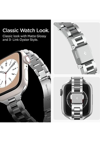 Modern Fit 316L Band Serisi 9/8/se2/7/6/se/5/4/3/2/1 41MM/40MM/38MM Için Tasarlanmıştır - Gümüş modelleri